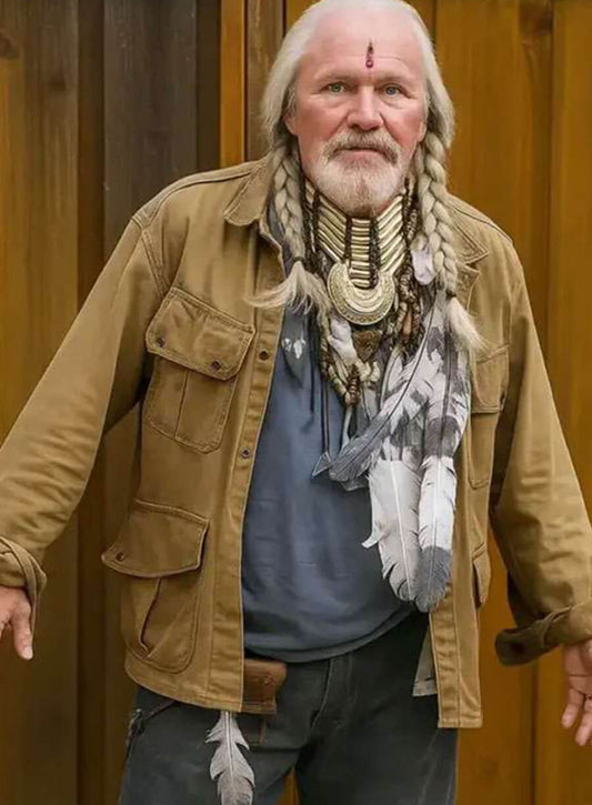 Michael Rooker Peacemaker Brown Cotton Jacket