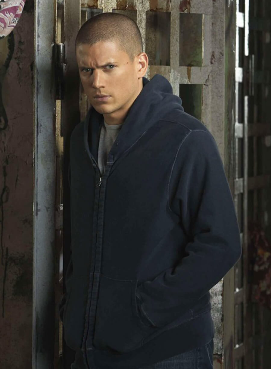 Michael Scofield Prison Break S02 Black Zipper Hoodie