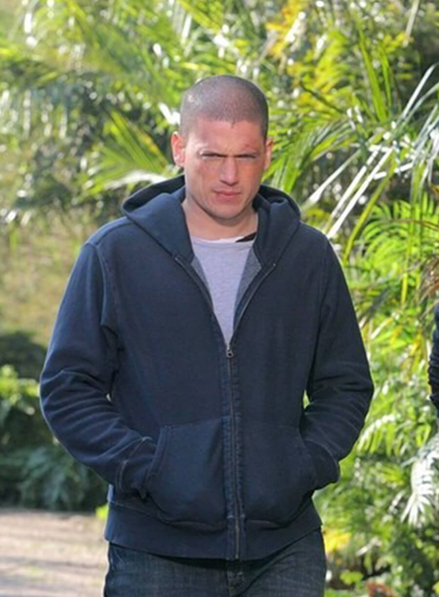 Michael Scofield Prison Break S02 Black Zipper Hoodie