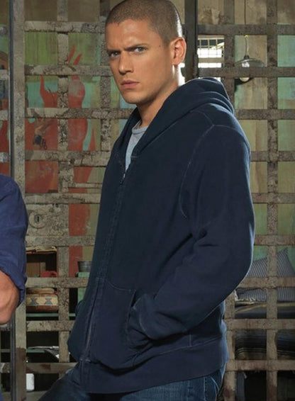 Michael Scofield Prison Break S02 Black Zipper Hoodie