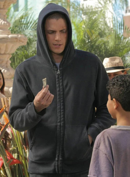 Michael Scofield Prison Break S02 Black Zipper Hoodie