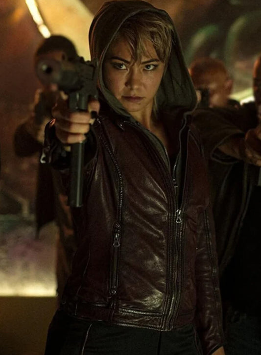 Michelle Waterson Havoc 2025 Brown Leather Jacket