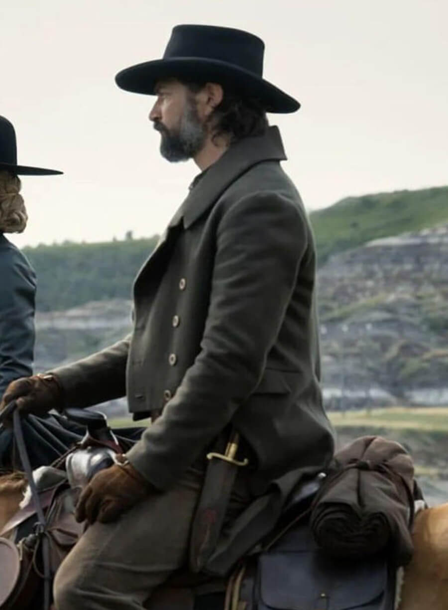 Michiel Huisman The Abandons S01 Brown Wool Coat