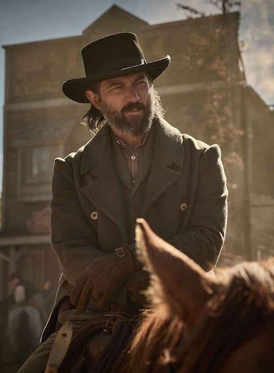 Michiel Huisman The Abandons S01 Brown Wool Coat
