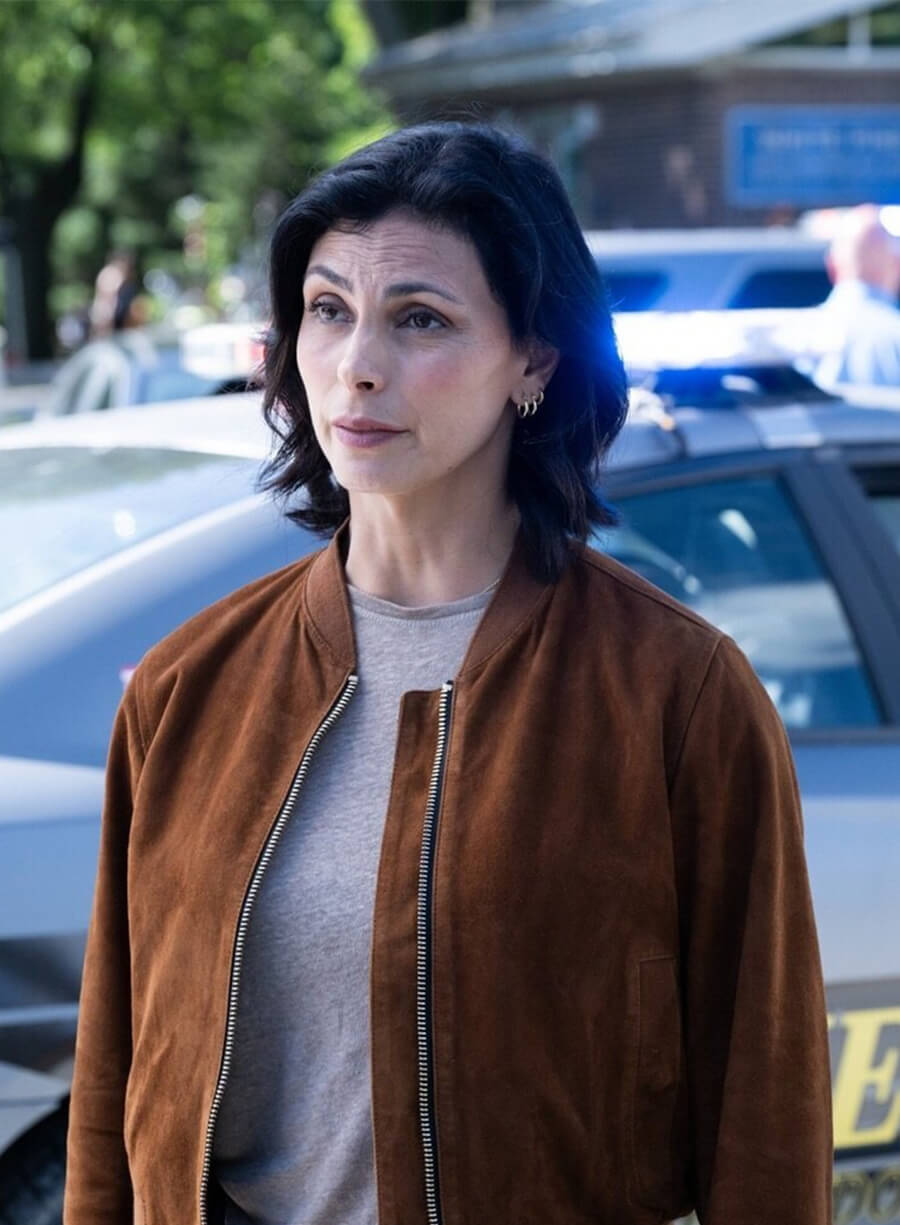 Mickey Fox Sheriff Country Brown Bomber Jacket