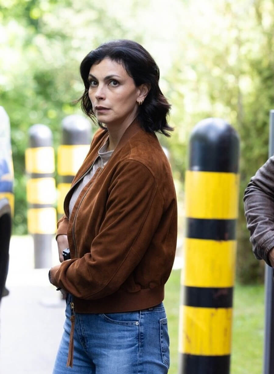 Mickey Fox Sheriff Country Brown Bomber Jacket