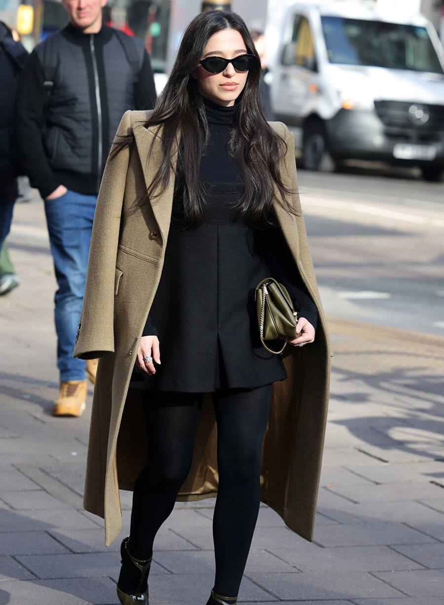 Mikey Madison Brown Wool Coat