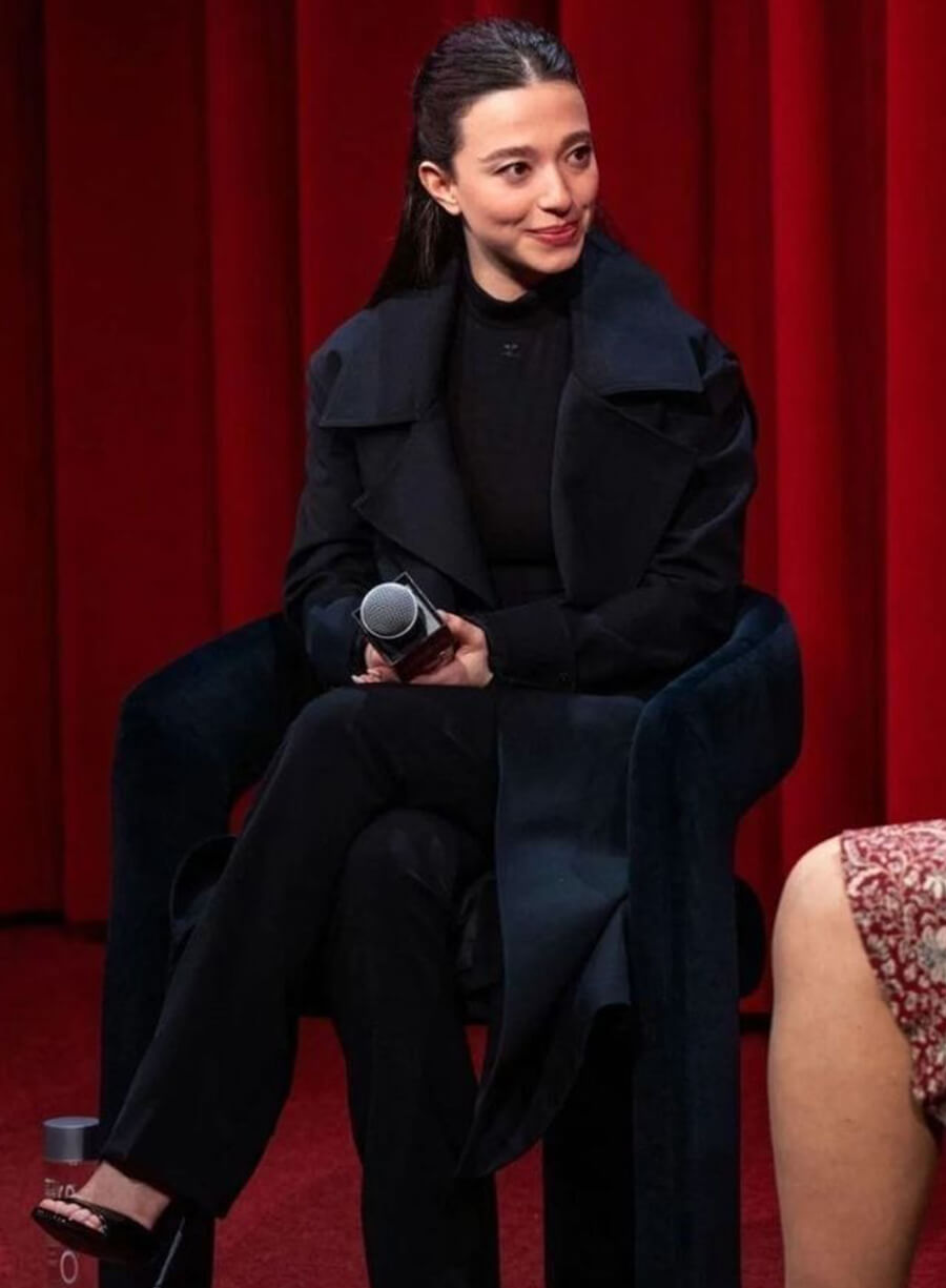 Mikey Madison Event Black Trench Coat
