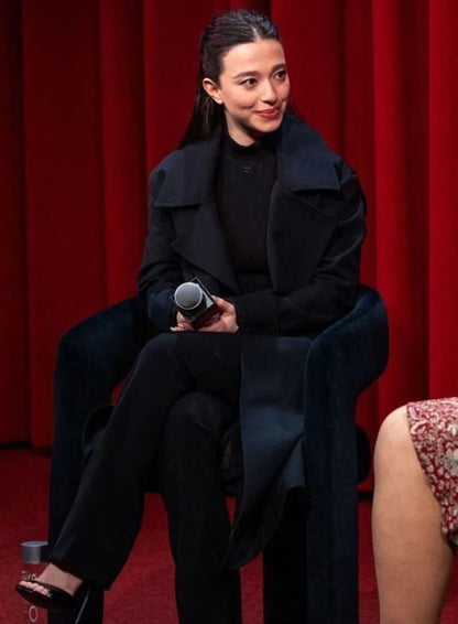 Mikey Madison Event Black Trench Coat