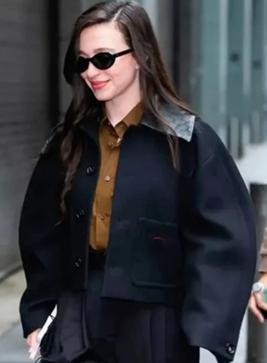 Mikey Madison NYC 2025 Black Jacket