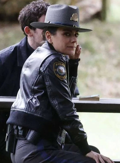 Mila Kunis Wake Up Dead Man 2025 Bomber Leather Jacket