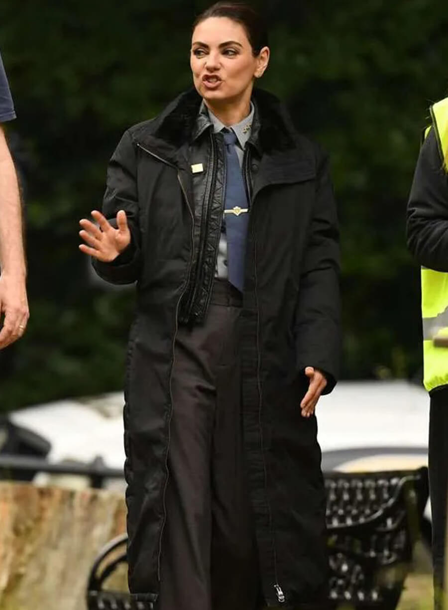  Mila Kunis Wake Up Dead Man 2025 Trench Coat