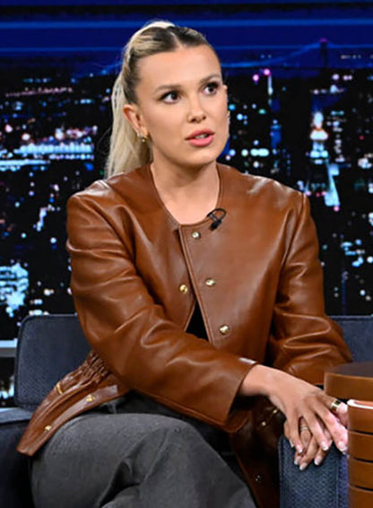 Millie Bobby Brown Leather Jacket