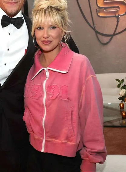 Millie Bobby Brown The Electric State 2025 Pink Jacket