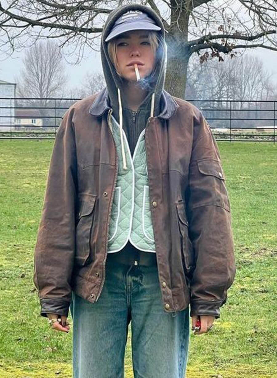 Milly Alcock Brown Cotton Jacket