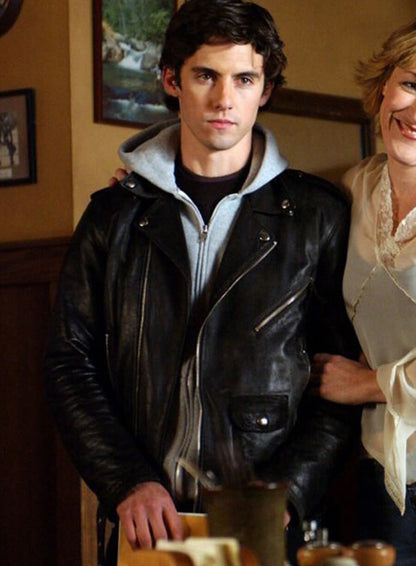 Milo Ventimiglia Gilmore Girls Black Leather Jacket