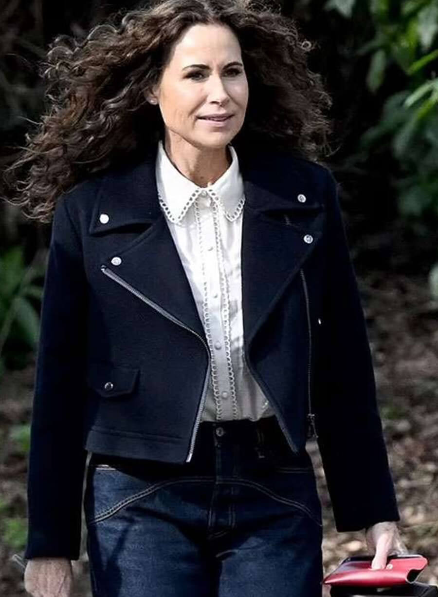 Minnie Driver Run Away 2026 Black Wool Jacket