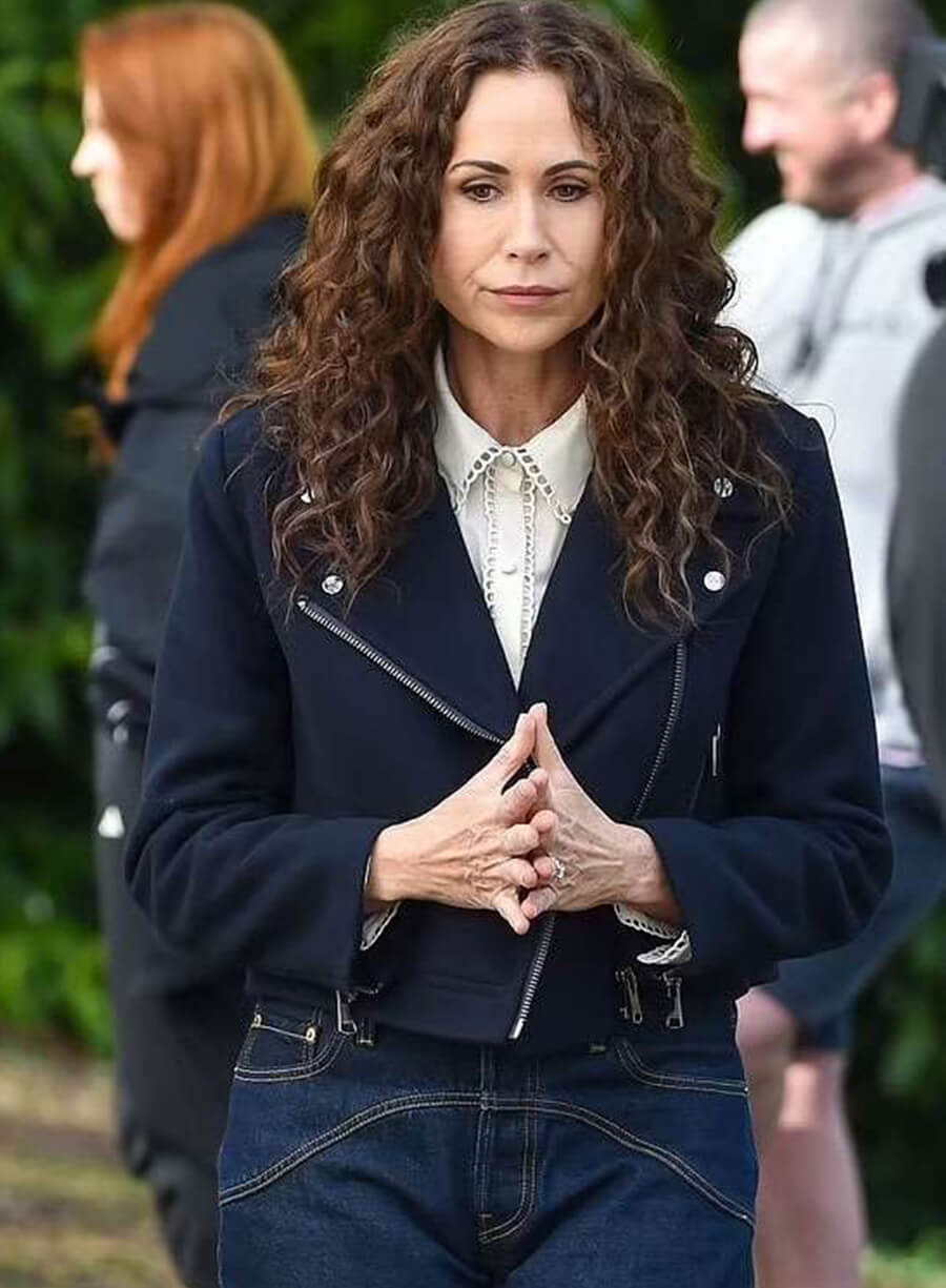 Minnie Driver Run Away 2026 Black Wool Jacket