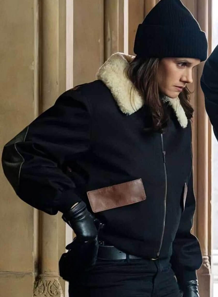 Missy Peregrym FBI S07 Shearling Bomber Jacket