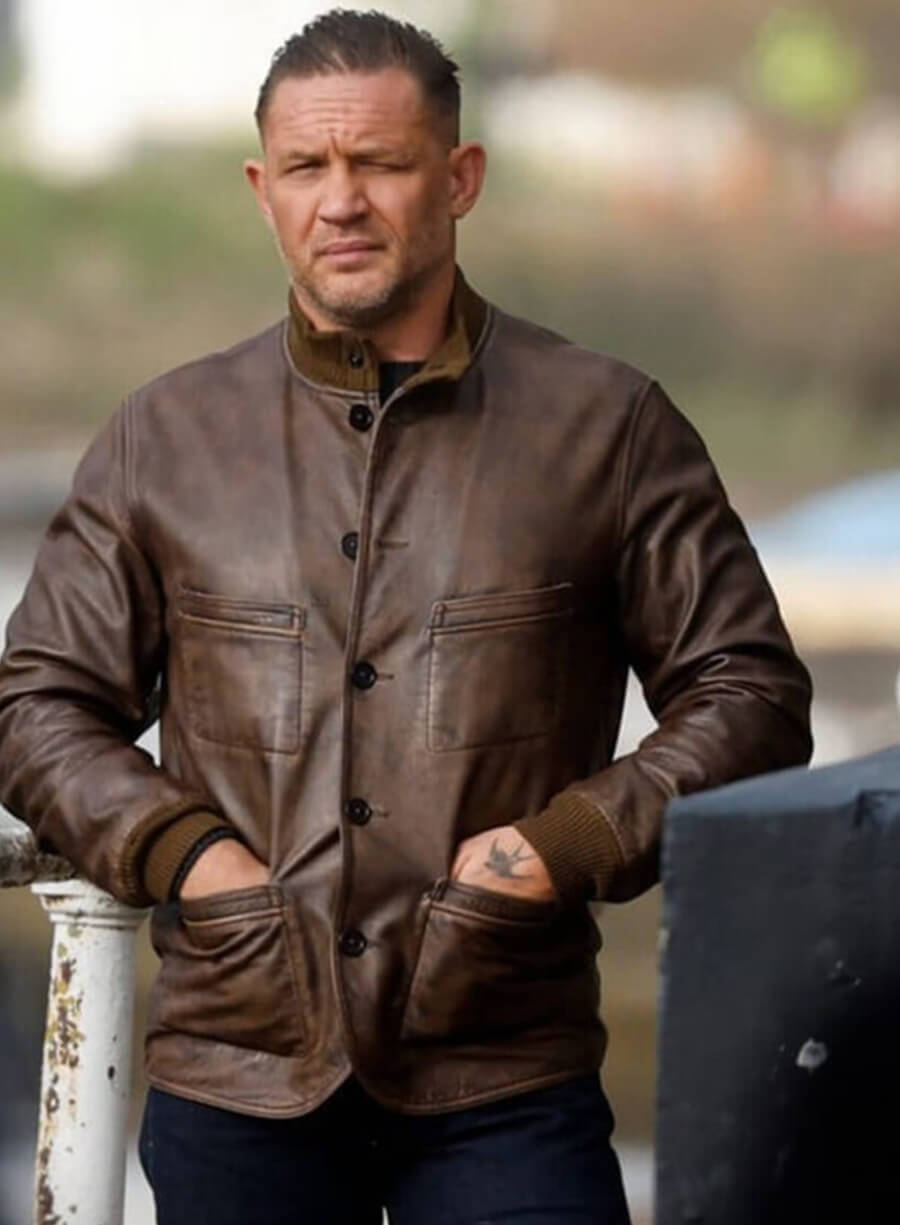 Mobland S02 Tom Hardy Brown Leather Jacket