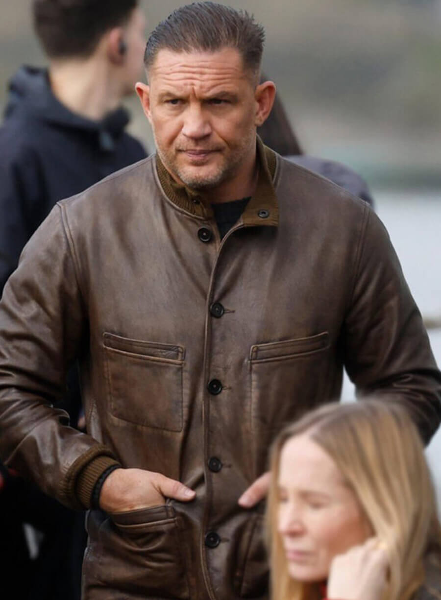 Mobland S02 Tom Hardy Brown Leather Jacket