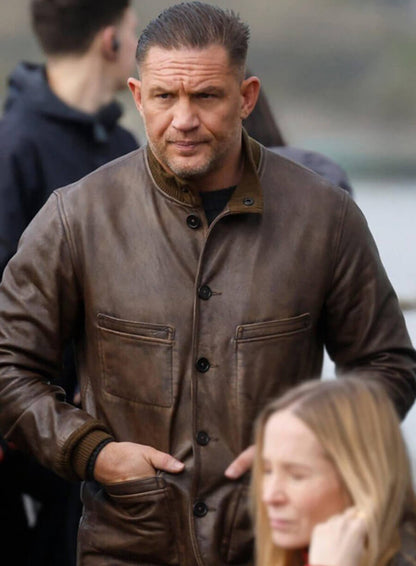 Mobland S02 Tom Hardy Brown Leather Jacket