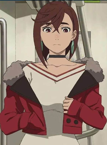 Momo Ayase Dandadan Red Jacket