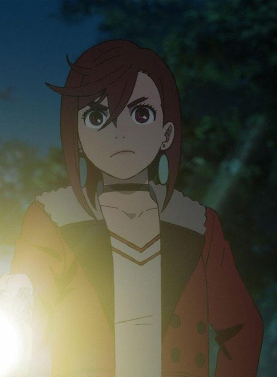 Momo Ayase Dandadan Red Jacket