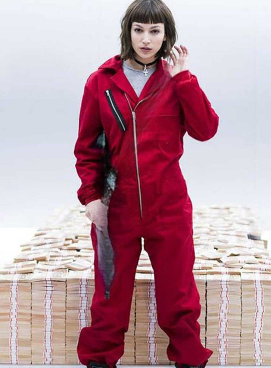 Money Heist La Casa De Papel Tokyo Red Jumpsuit