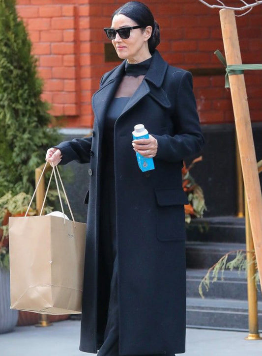Monica Bellucci Black Wool Coat