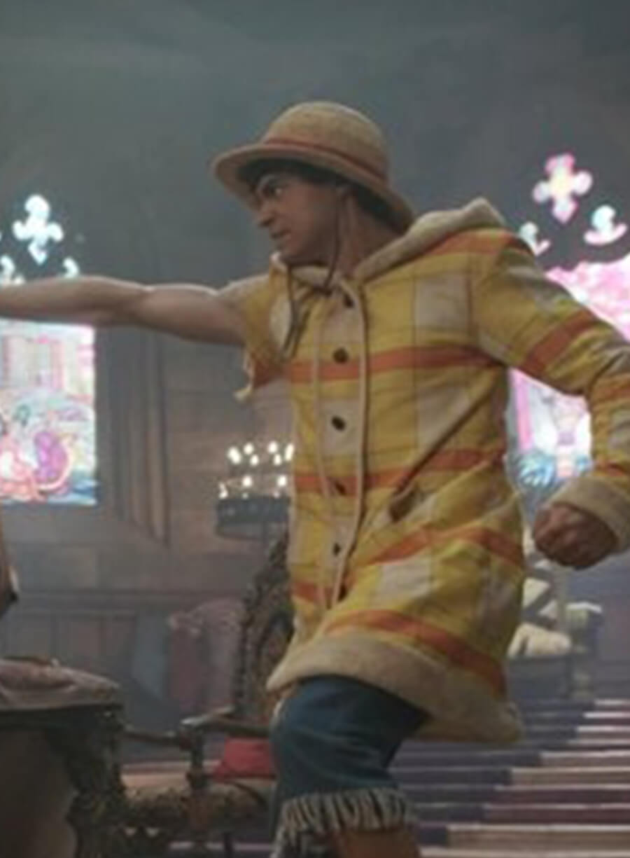 Monkey D. Luffy One Piece S02 Shearling Hooded Coat