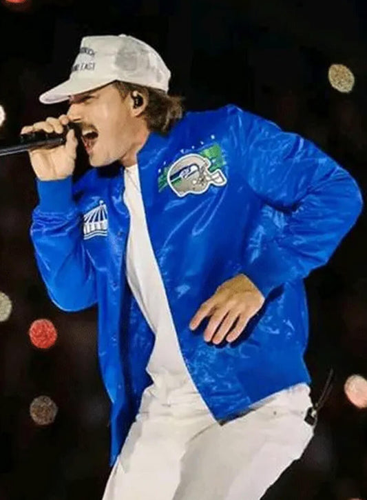 Morgan Wallen Blue Bomber Jacket