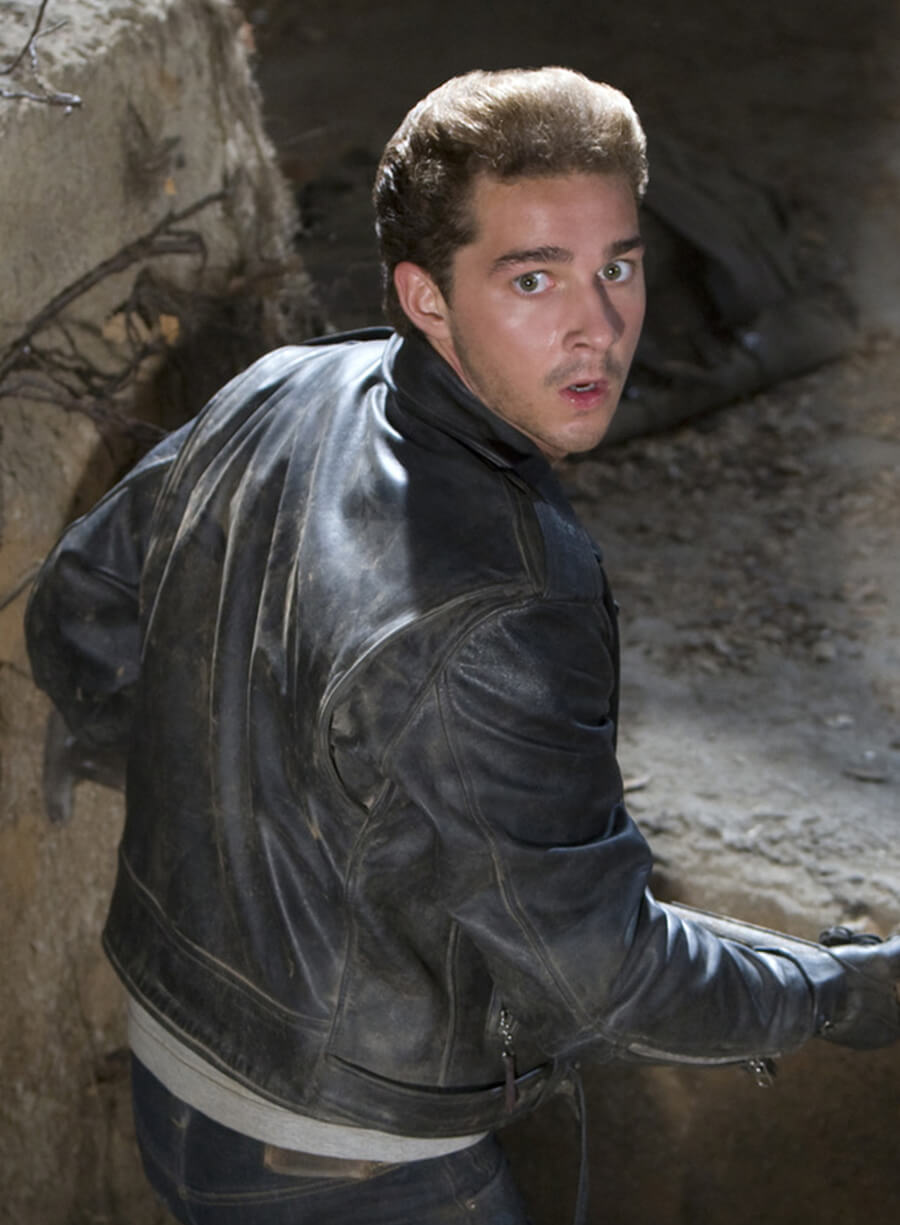 Mutt Willams Indiana Jones 4 Black Leather Jacket