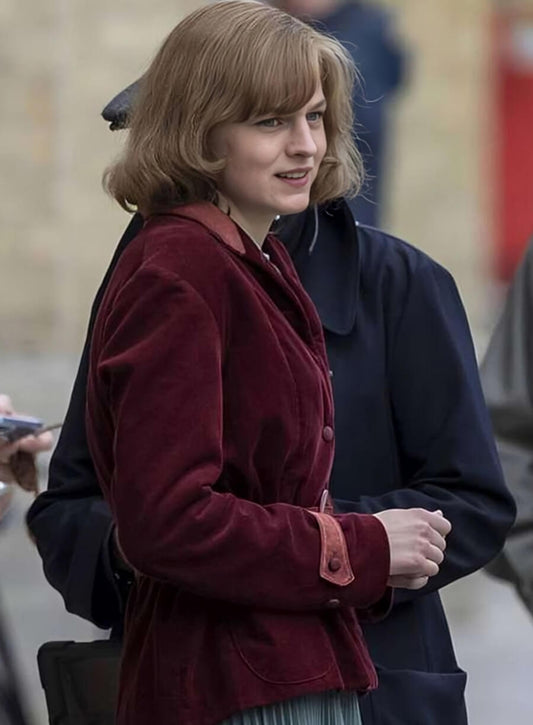My Policeman Emma Corrin Maroon Coat