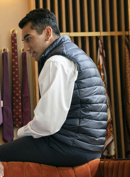 Nabhaan Rizwan Industry Black Puffer Vest