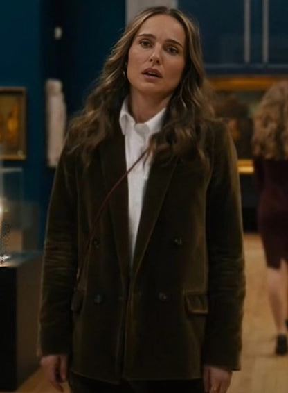 Natalie Portman Fountain Of Youth 2025 Velvet Brown Blazer