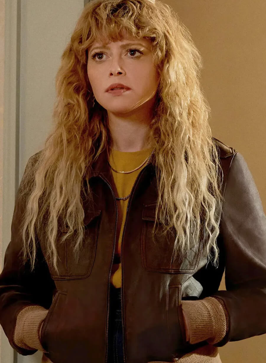 Natasha Lyonne Poker Face Brown Leather Jacket