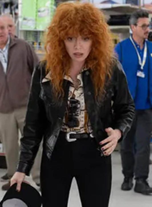 Natasha Lyonne Poker Face S02 Black Leather Jacket