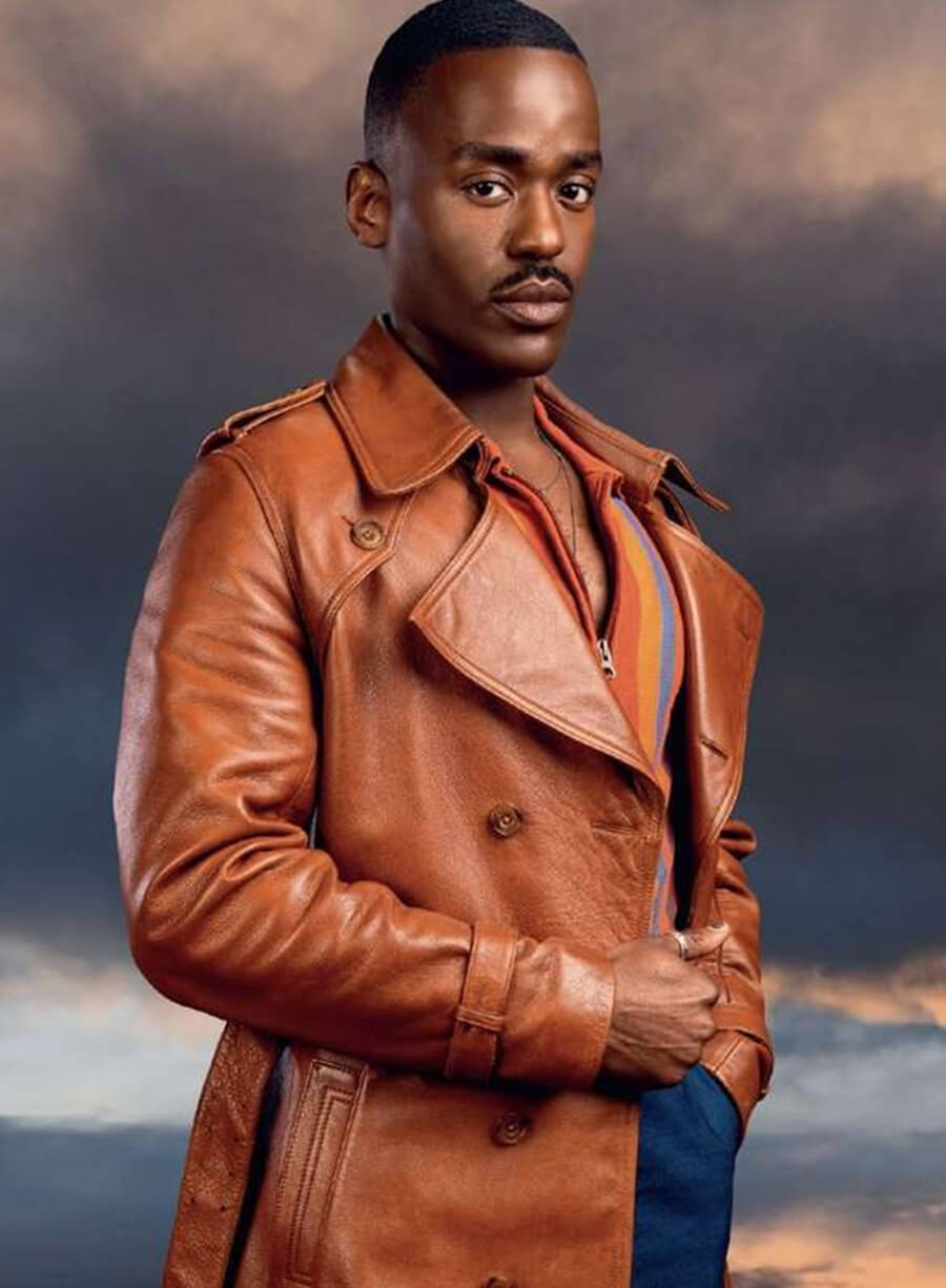 Ncuti Gatwa Doctor Who The Doctor Brown Leather Coat