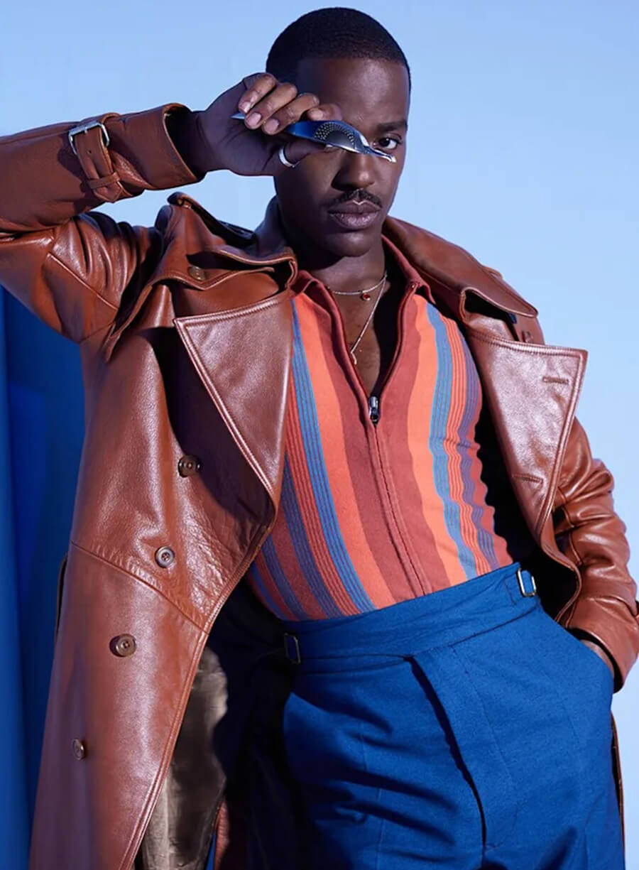 Ncuti Gatwa Doctor Who The Doctor Brown Leather Coat