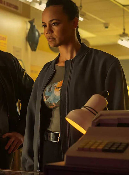 Neagley 2026 Maria Sten Grey Bomber Jacket