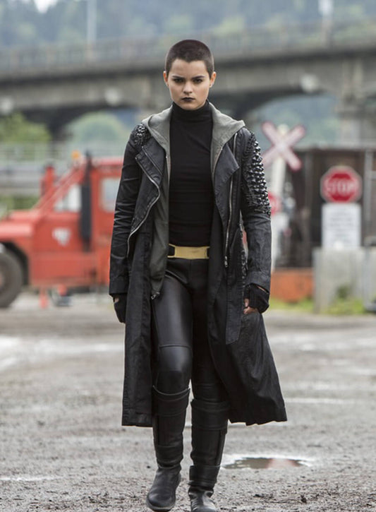 Negasonic Teenage Deadpool Black Leather Coat