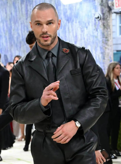Nicholas Hoult Met Gala 2026 Leather Jacket