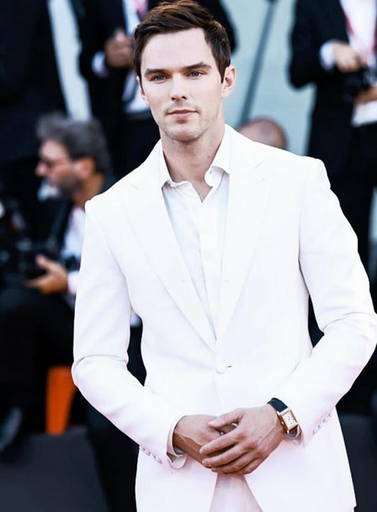 Nicholas Hoult White Blazer