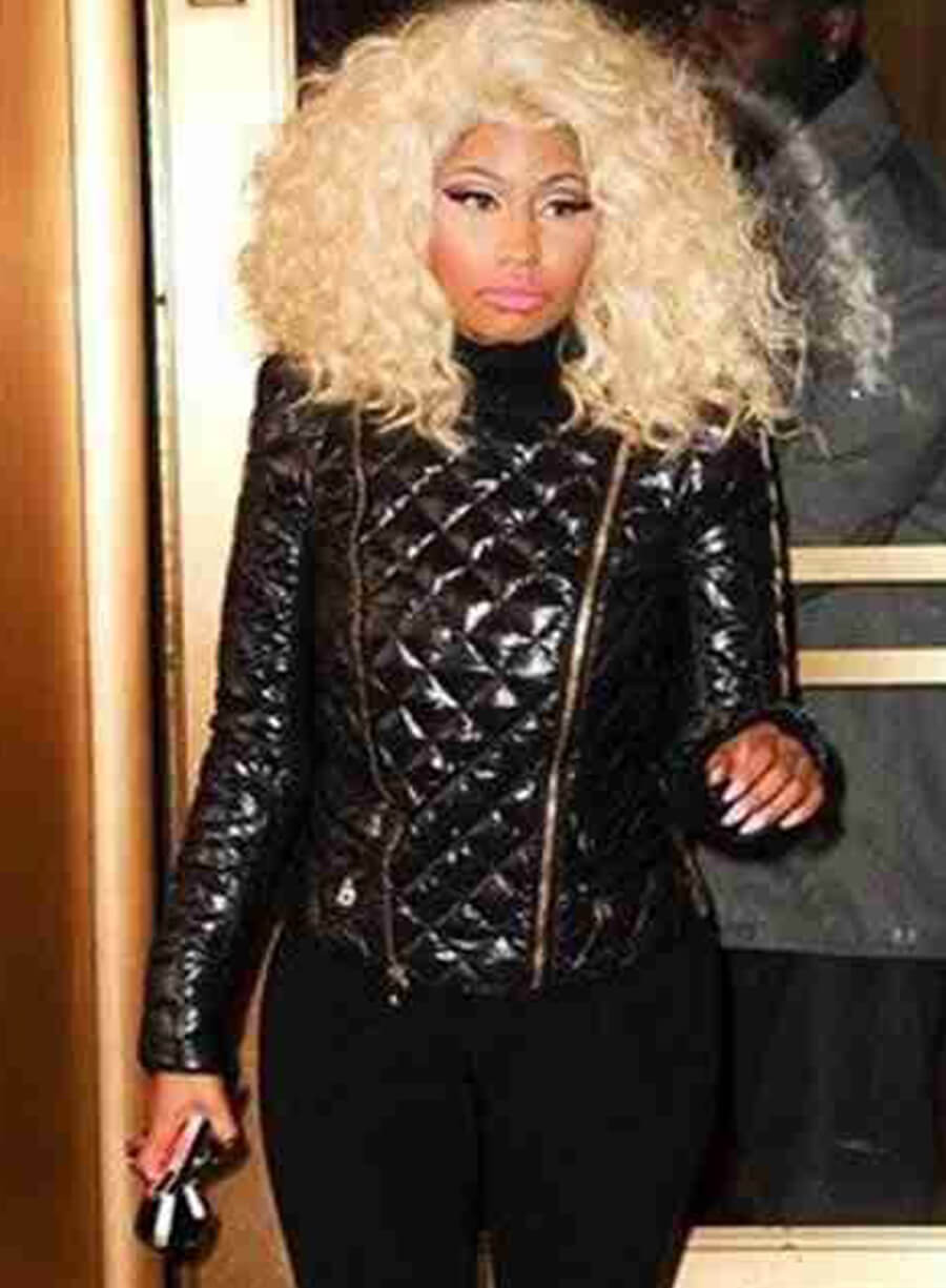 Nicki Minaj Black Leather Jacket