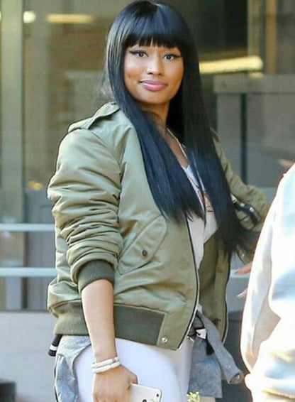 Nicki Minaj Green Bomber Jacket