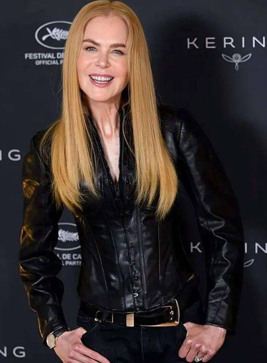 Nicole Kidman Black Leather Jacket