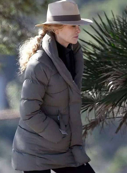 Nicole Kidman Special Ops Lioness Grey Puffer Jacket