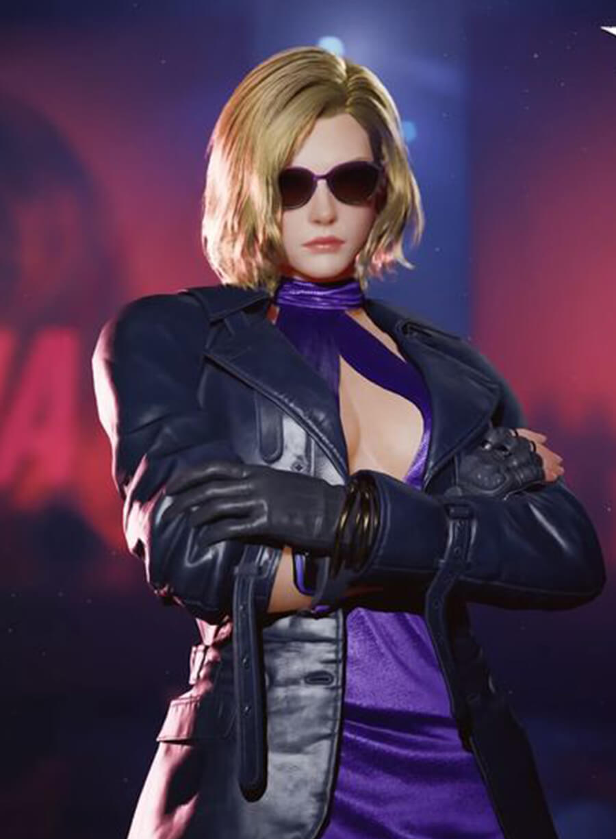 Nina Williams Tekken 8 Black Leather Jacket