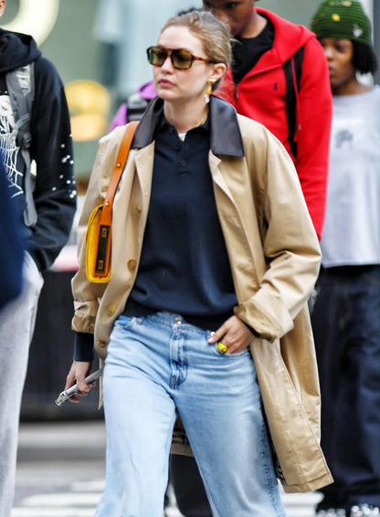 NYC 2026 Gigi Hadid Beige Coat
